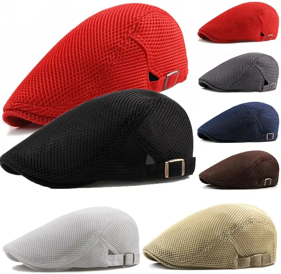 2 Boina Chapéu Masculina Italiana Estilo Barcelona Aba Curva
