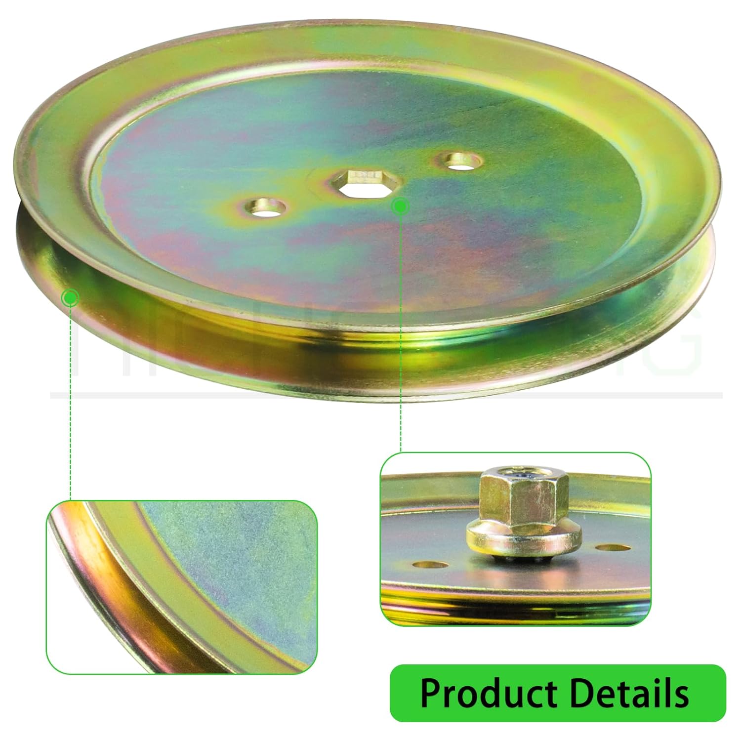 2 Pack GX20367 John Deere Pulley Replaces UC23728 Pulley John Deere GX20367 Spindle Pulley for John Deere 100 Series L110 D110 D130 D105 L100 LA115 LA105 L111 LA135 L118 D125 E100 Tractors