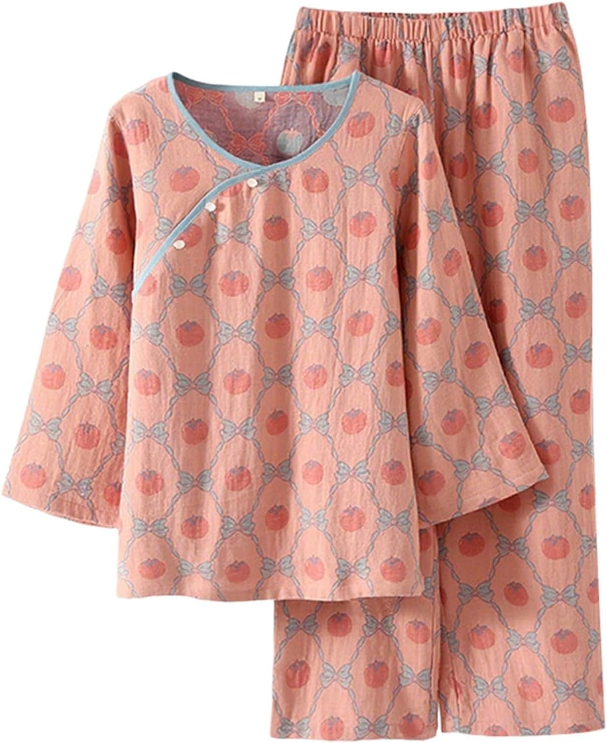 Japanese Pyjamas For Women Chinese Pyjamas Hanfu Kimono Japanese Sleepwear Two Piece Trouser Suit Loungewear Sweatshirt Suit