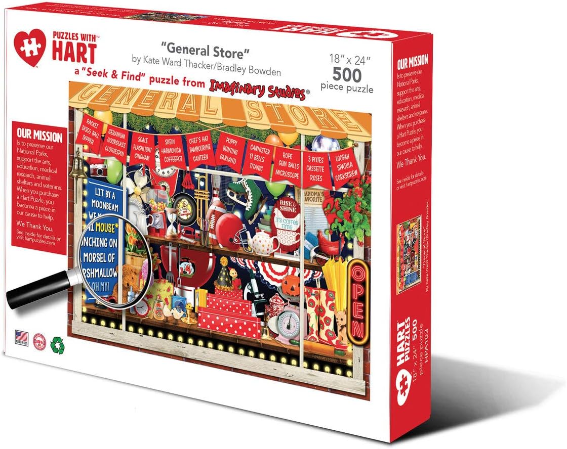 Hart Jigsaw Puzzle 500 Piece 18” x 24” Seek & Find General Store