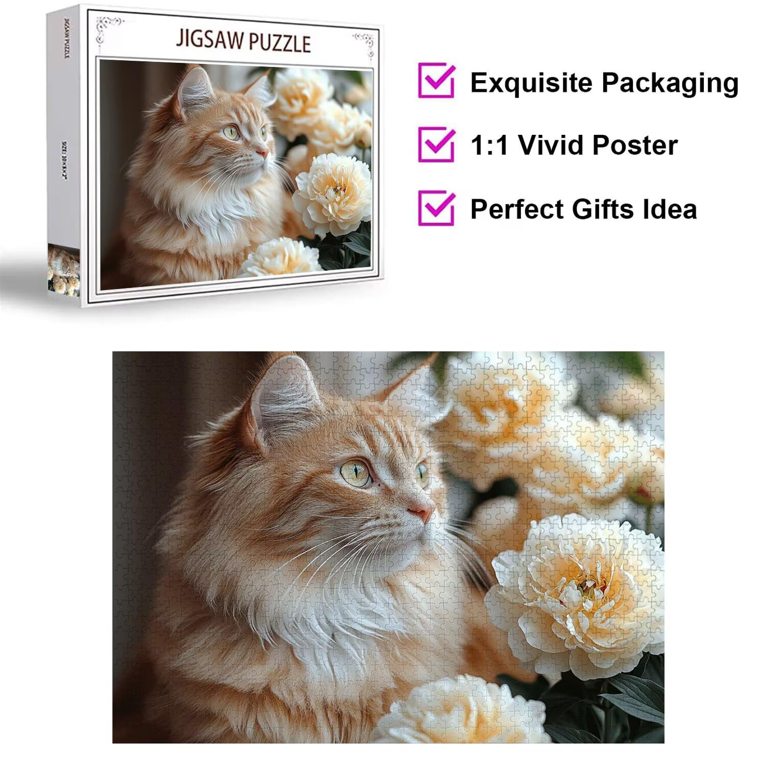 Puzzle 4000 Pezzi gatto Puzzle Classici per Gioco Familiare, n-495