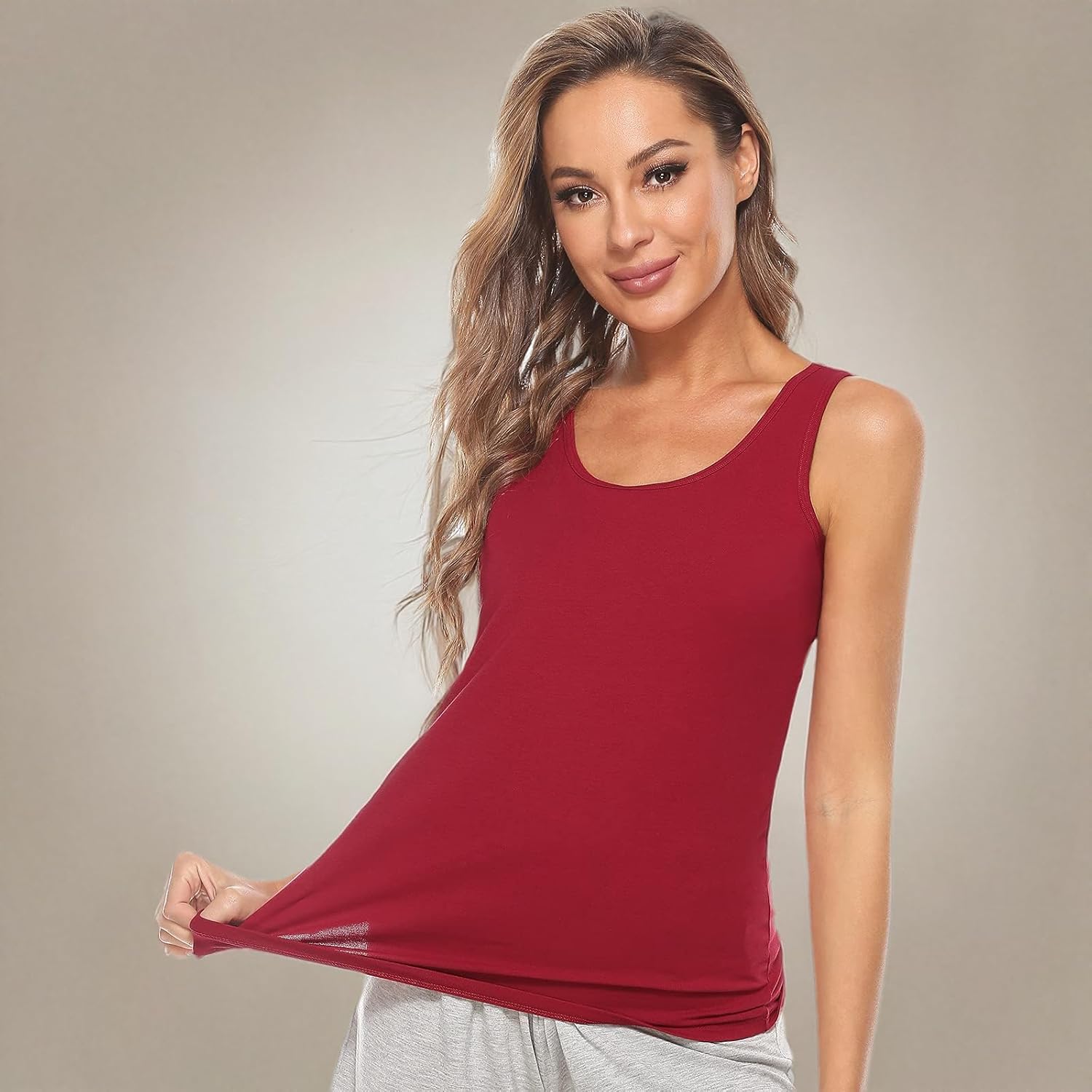 Orrpally Basic Tank Top with Bra for Women Cotton Shelf Bra Undershirt Cami Tank Tops 3-Pack - Image 6