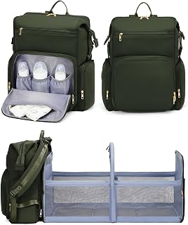 CEI-CEI Neoprene Diaper Bag Backpack with Insulated Pockets, Detachable Changing Station, Large Newborn Baby Maternity Bags Waterproof Travel Tote for Mom Dad Baby Shower Gifts Registry