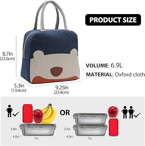 Miniatura 2 de Mziart Lindas bolsas de almuerzo para mujer a la moda contenedores térmicos e impermeables bolsa de almuerzo aislada para niñas hombres adultos