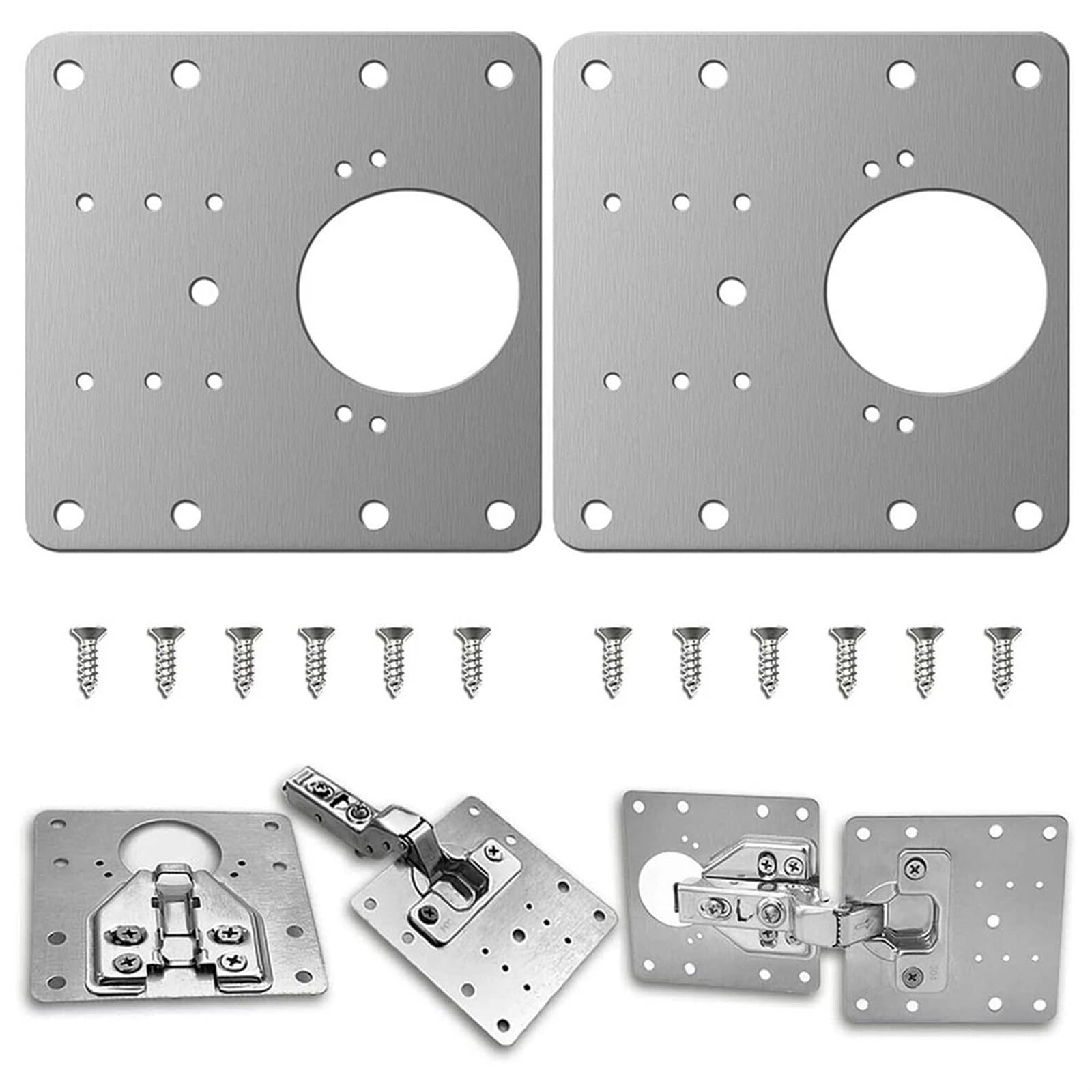 Reparaturset für Schrankscharniere, Edelstahl-Scharnier-Reparaturplatte, Schrank, Möbel, Schublade, Tisch, 2, 4, 10 Stück