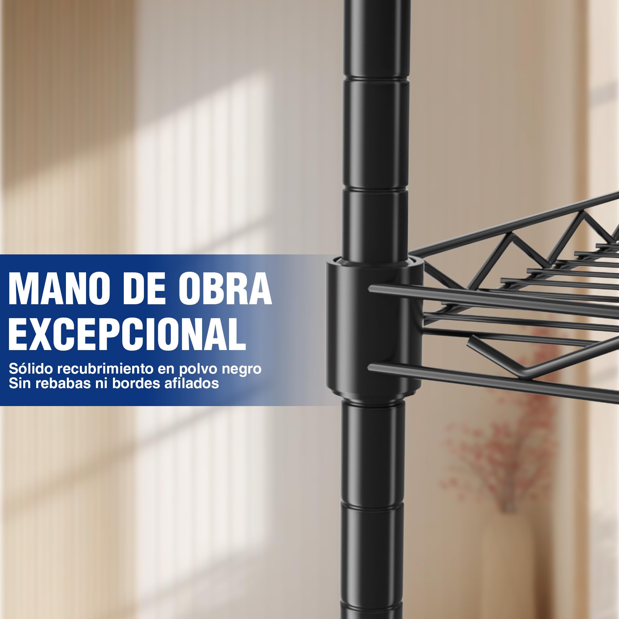 WORKPRO Estantería de Alambre 5 Niveles, Metal, 250 kg, Estantes Ajustables