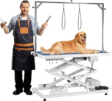 Electric Dog Grooming Table 50", 264LBS, X-Lift, Height 844.5", 2AC