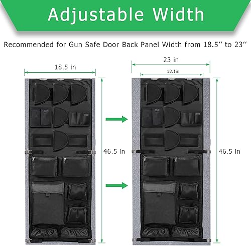 Miniatura 2 de NEXT STATION Organizador de puerta seguro para armas, organizador de panel de puerta seguro para pistola con soporte extraíble para pistolas, panel