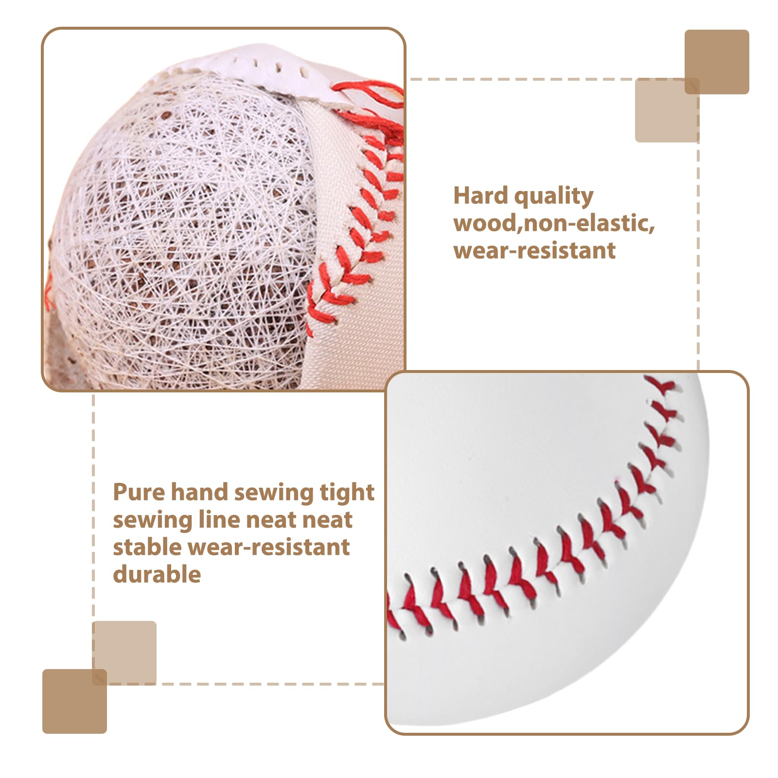 6 palline da baseball professionali: 9 pollici, cucite a mano, in poliuretano, con tasche con coulisse, per allenamento, ragazzi e adulti, palline da baseball di alta qualità per competizione