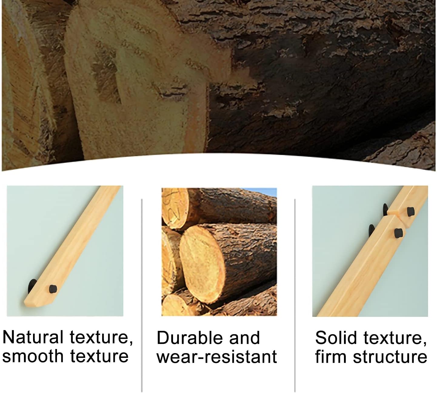Stair Handrail Wooden Staircase Handrail Stair Railing Kit Wall Mounted Stair Handrails for Indoor Outdoor Safety Support Non-Slip Handrail for Loft Ladder (Size : 30cm/1ft)
