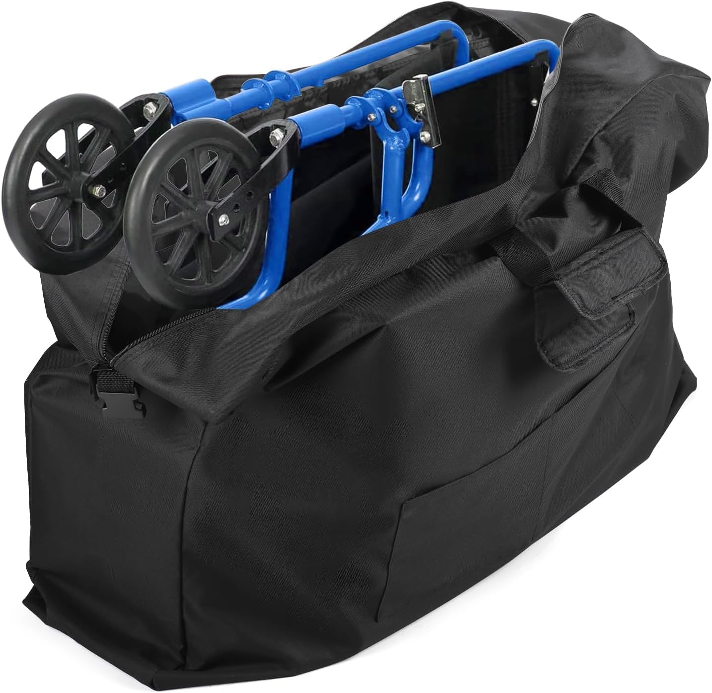 DOCEPERT Rollstuhl Transporttasche, extra große 840D-Rollstuhl-Reisetasche, Tragetasche mit gepolsterten Gurten für Faltbare Rollatoren, Transportstühle, Auto- und Flugzeugreisen gemäß 94x74x36cm