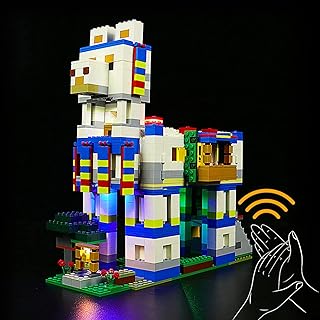 BrickBling Lighting Kit for Lego Minecraft 21188 Llama Village Set, Voice Control Version Lights Compatible with Lego 21188-Not Included The Model