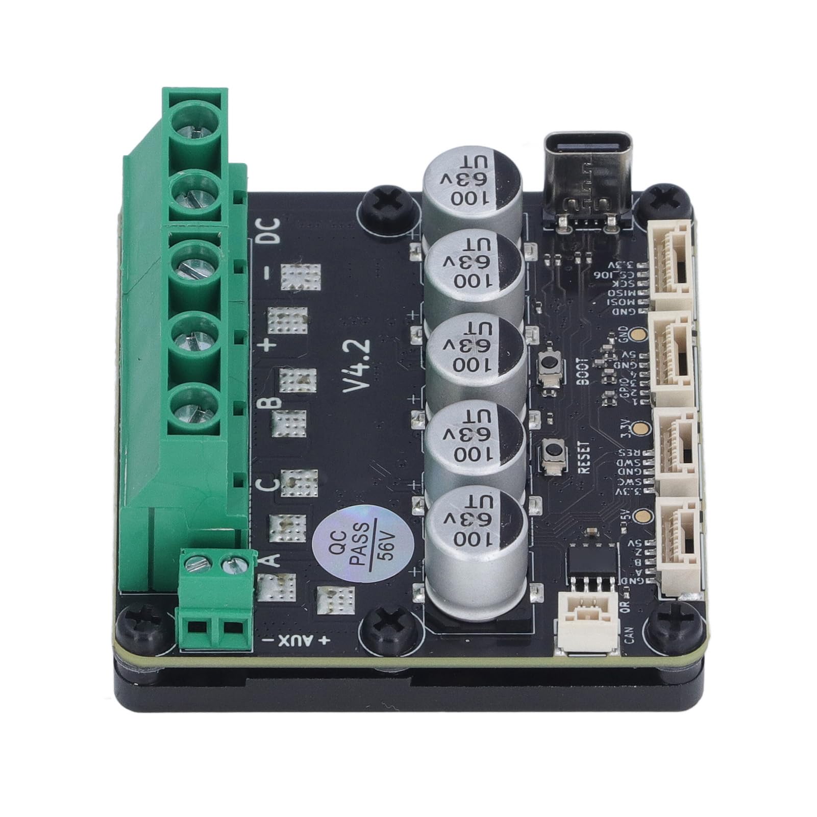 Yctze ODESC V4.2 Single Drive High T Brushl Servomotor Controller für FOC BLDC 8-56V 20A, Kompatibel mit Odrivetool, Motortreiberplatine