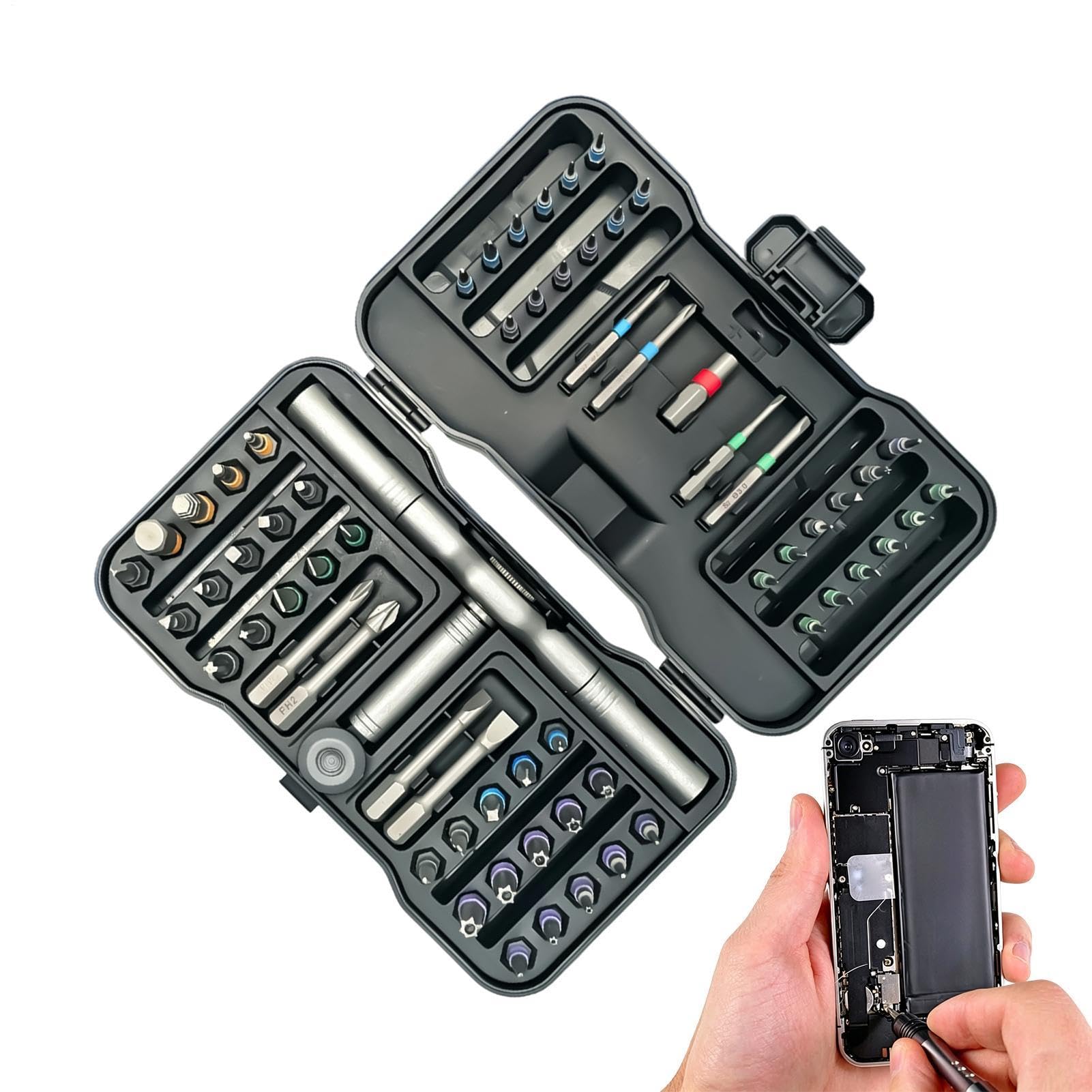 Set Cacciaviti a Cricchetto Chiave Di Precisione Portatile | Set Di Cacciaviti A Cricchetto Con Bussole Per Elettronica Computer Automobili Moto Bicicletta Casa Elettricista Uomini