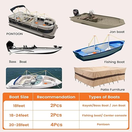 Miniatura 6 de Tuszom Sistemas de postes de soporte para cubierta de barco con cuerdas de polietileno anti-UV y base de ABS de 9 pulgadas, poste de soporte