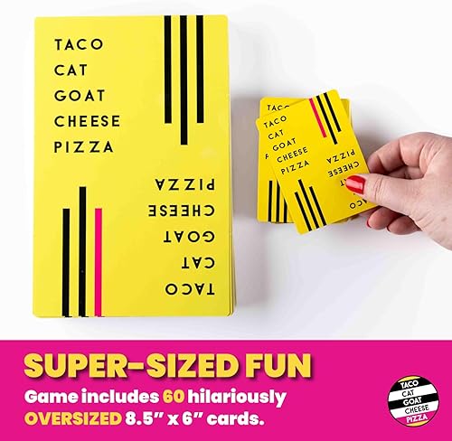 Miniatura 6 de Taco Cat Goat Cheese Pizza Edición Ridículamente Grande Edición Ultra Divertida Juego de Cartas Sobredimensionado para Noche de Juegos Familiares