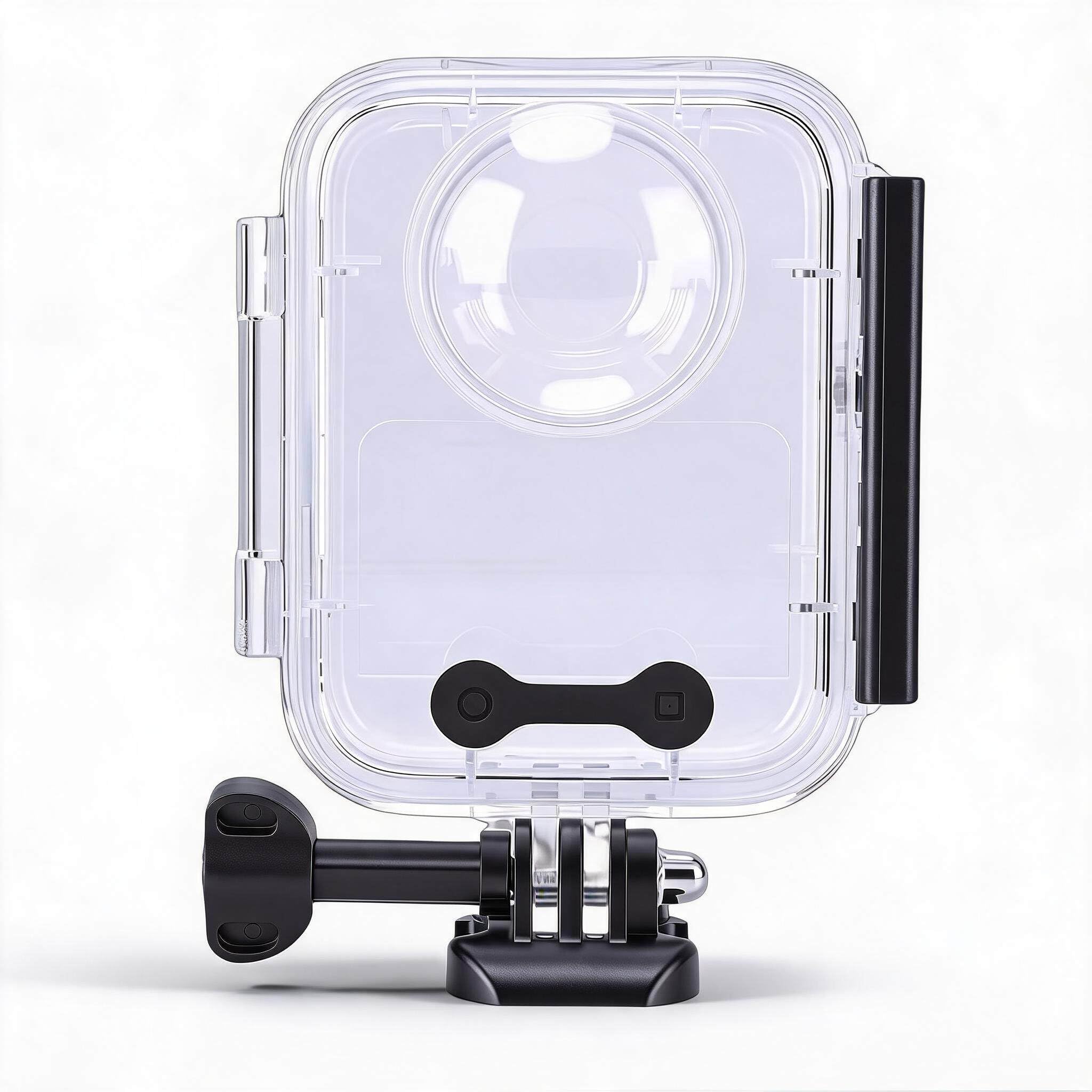 Dpofirs Custodia Subacquea per Fotocamera Impermeabile, Custodia Subacquea per 360, Protettiva da 45 M con Copriobiettivo in Silicone e Staffa, per Snorkeling Nuoto Surf Sci