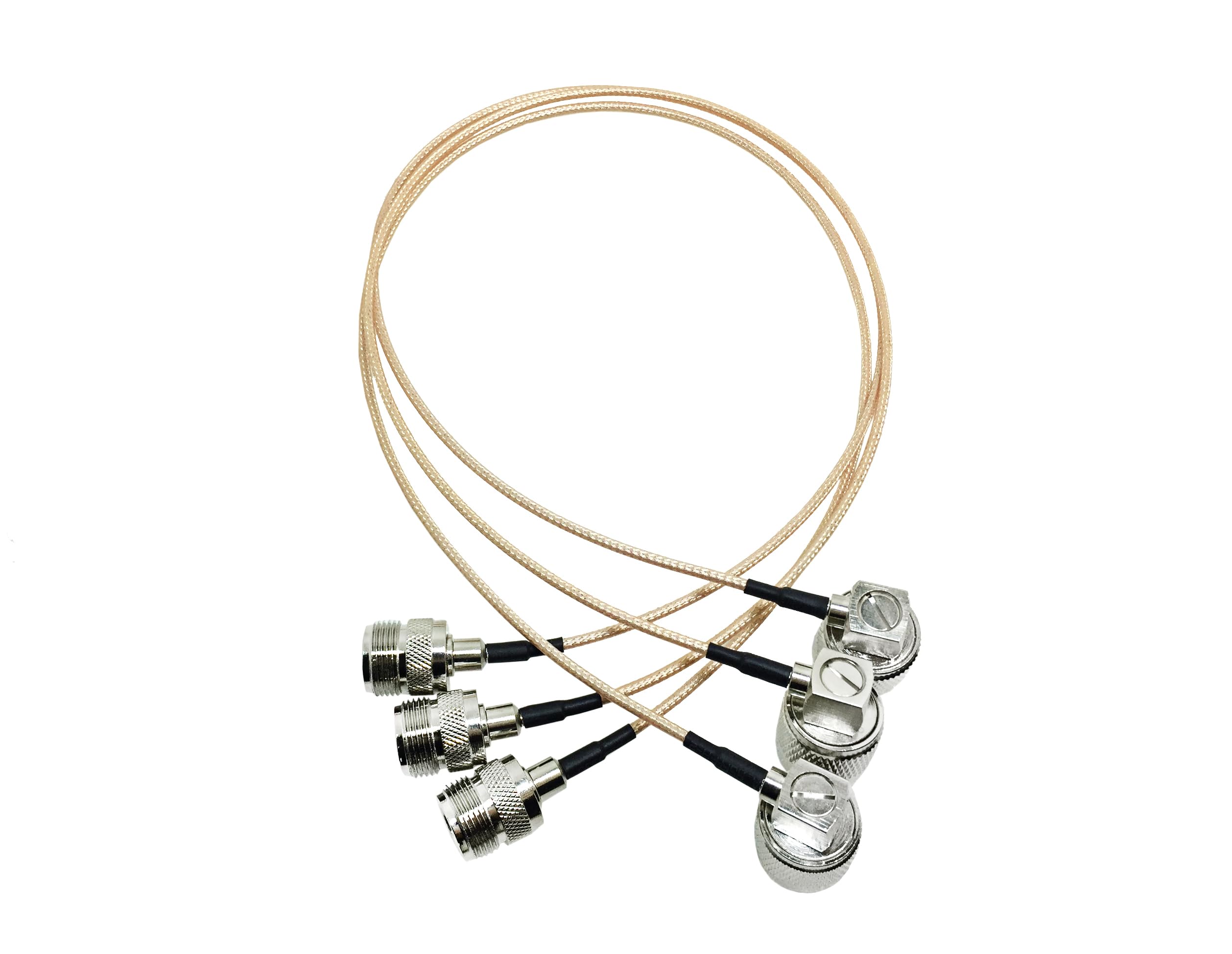 3 adaptadores de enchufe RG316 de cable coaxial para red inalámbrica y videovigilancia (2 pies)