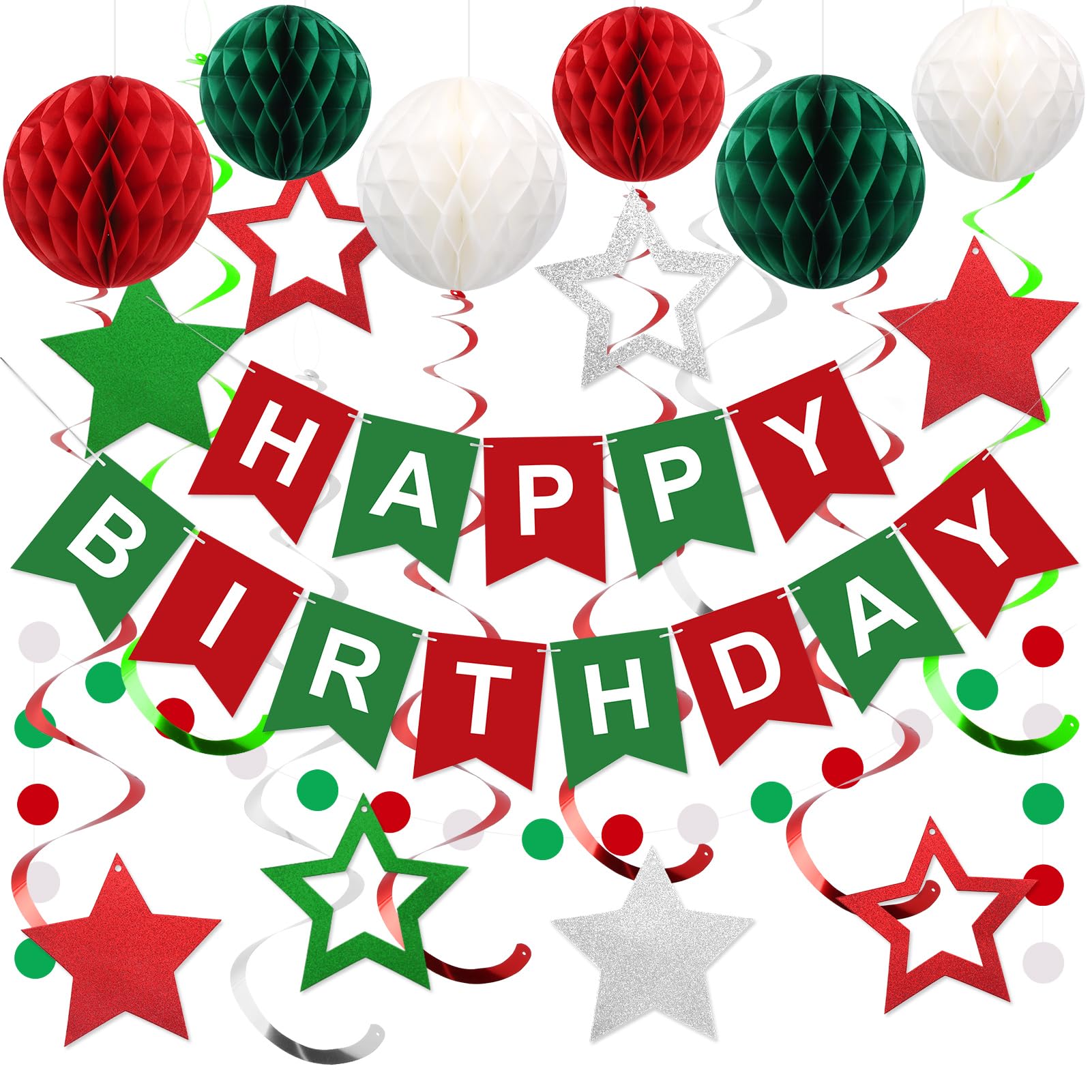 meowtastic Birthday Decorations Happy Birthday Banner with Honeycomb Balls