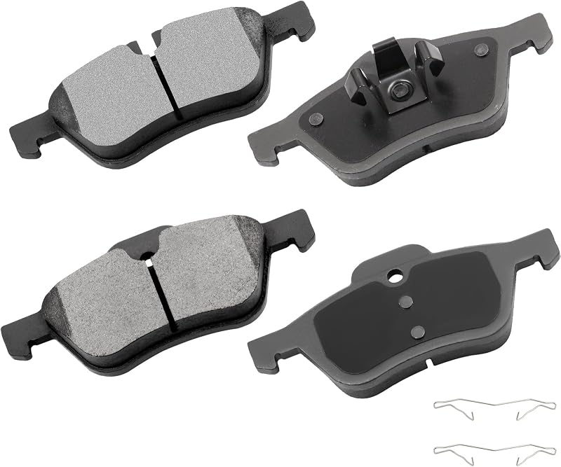 Pastilhas de freio dianteiras cerâmicas cciyu D939 com acessórios para MINI Cooper – Jogo com 4 unidades