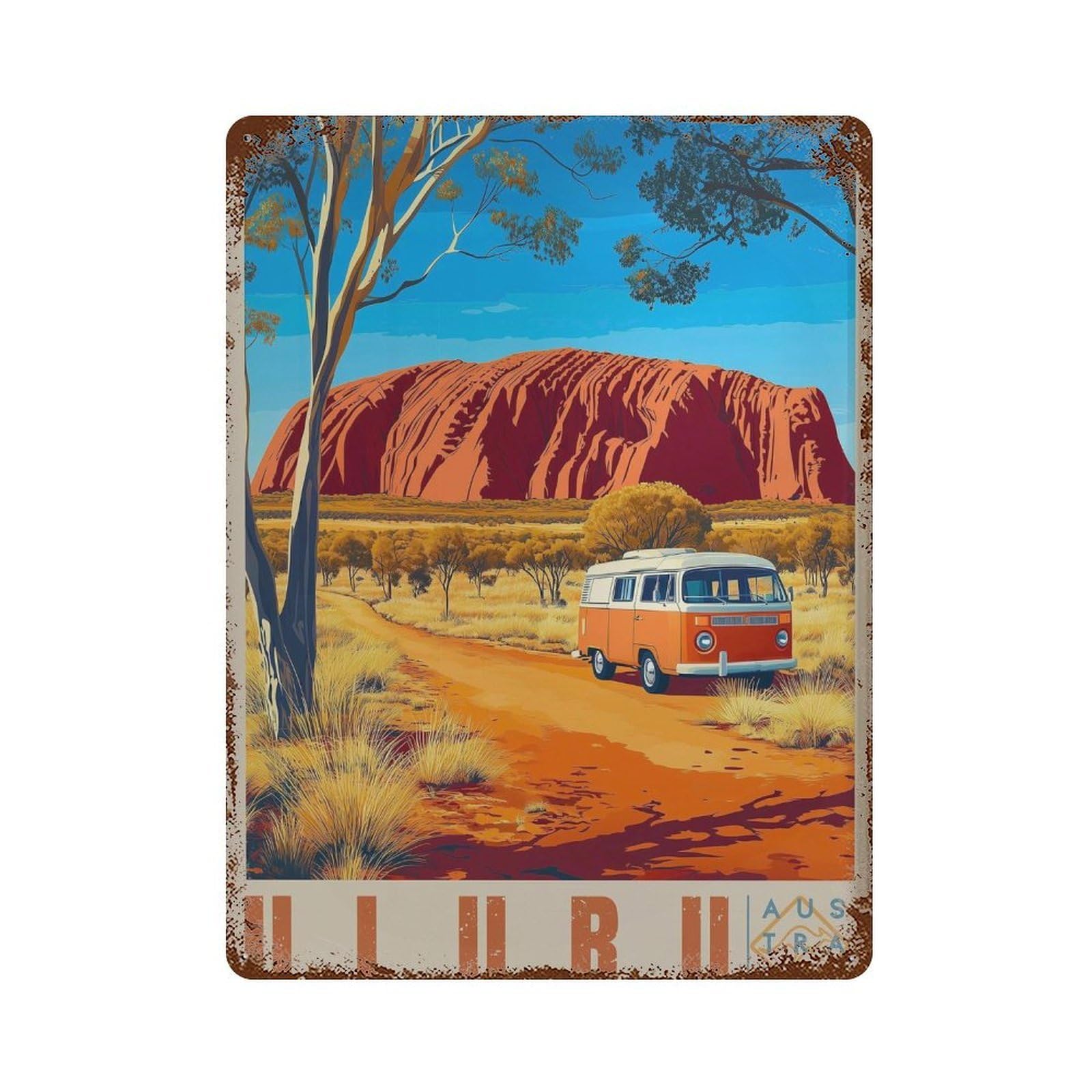 xiaoxiaoshen Uluru Travel Ayers Rock Australia (3) Wall Decor Art Metal Tin Poster Modern Home Decor Art Home Bar Shop Decorations Vintage Sign 40x30cm