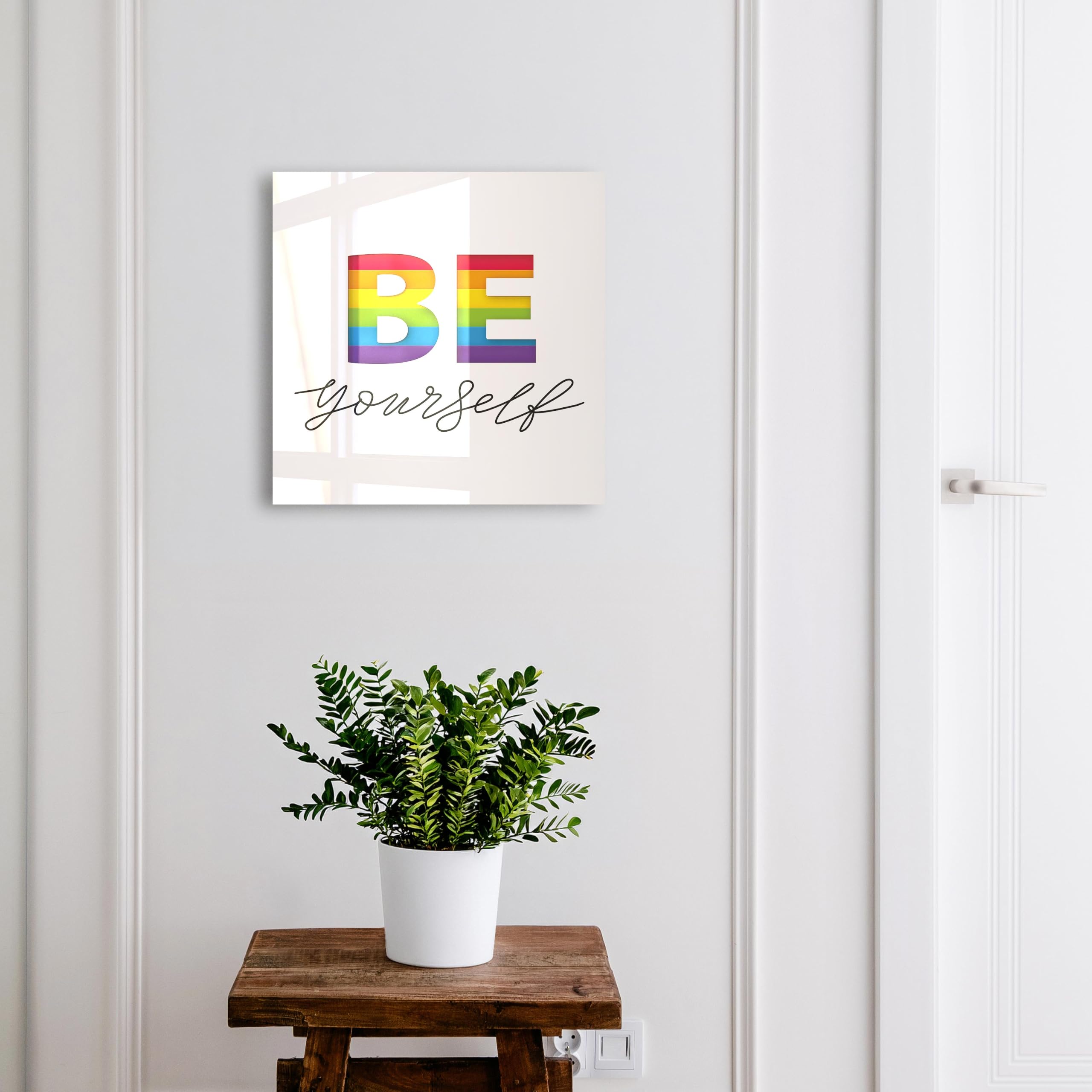 Tulup Armario para Llaves 30x30 cm | Blanco | Derecha | Montaje en Pared | Motivación auténtica | de Metal | Frente Decorativo de Cristal | Kit de Montaje Incluido | Organizador | 50 Ganchos