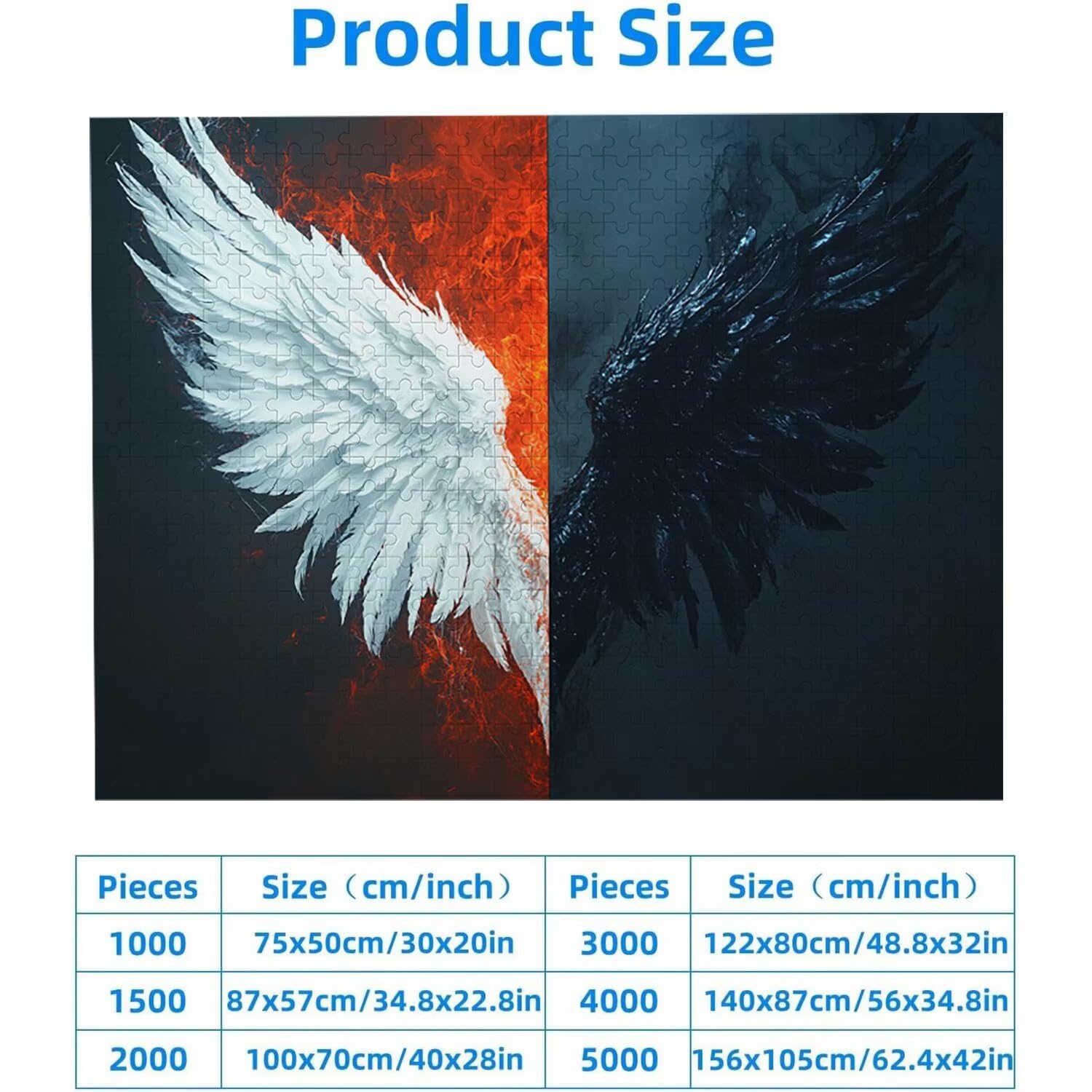 1500 Pezzi di Puzzle, Le ali degli angeli1500 Pezzi di Puzzle per Adulti, Regalo di Anniversario e Natale, Decorazione Della Casa, Prevenzione Della Degenerazione Cerebrale Negli Anziani v-813