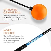 Vista 4 de Orange Whip Entrenador de swing de golf patentado y fabricado en Estados Unidos para mejorar el ritmo, la flexibilidad, el equilibrio, el tempo