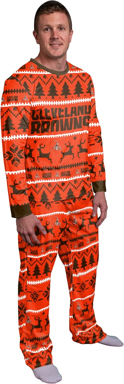 FOCO NFL mens Wordmark Family Matching Collection Set Holiday Pjs