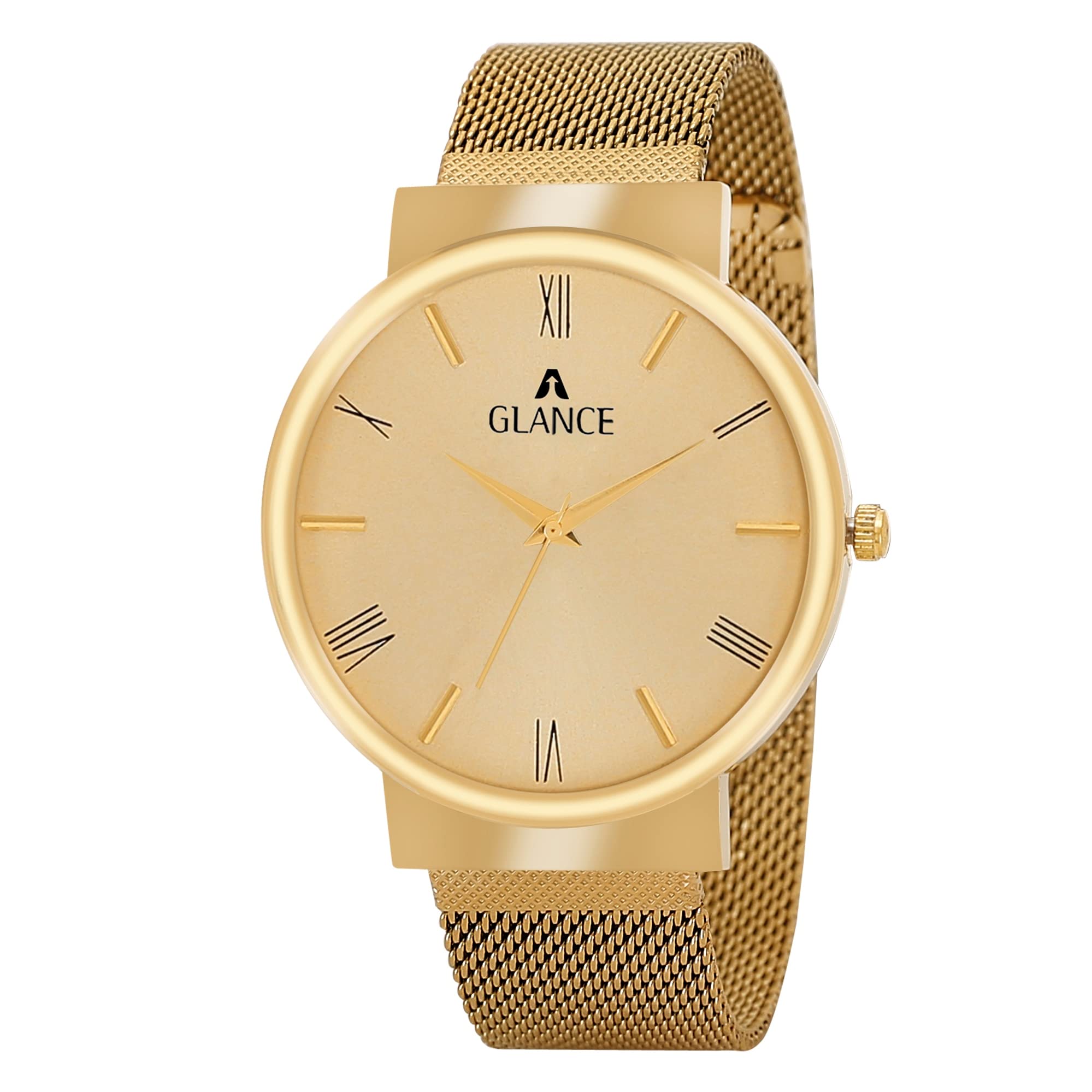 Aglance M1001G Golden Dial Analog Gold Chain Wrist Watch (B09VBTY3WL) Amazon Price History, Amazon Price Tracker