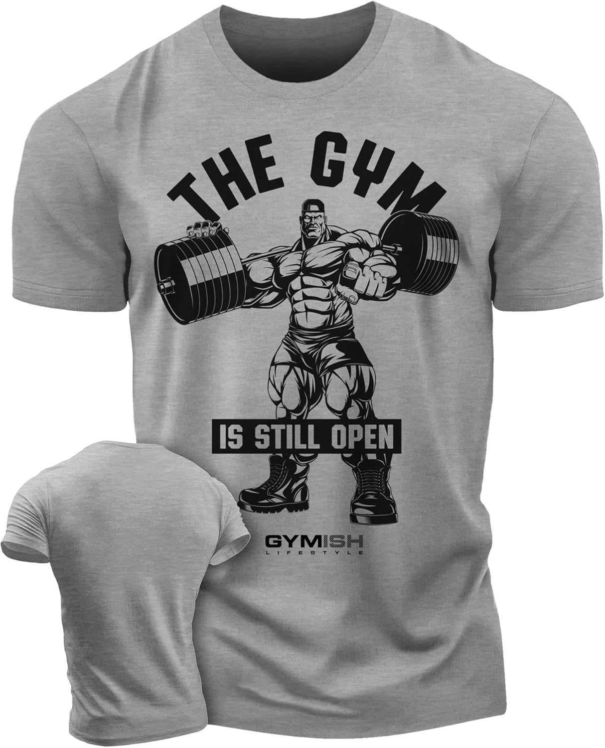 Gymisjh Lifestyle Gym Still Open Workout Shirt for Men, Gym Motivational T-Shirt