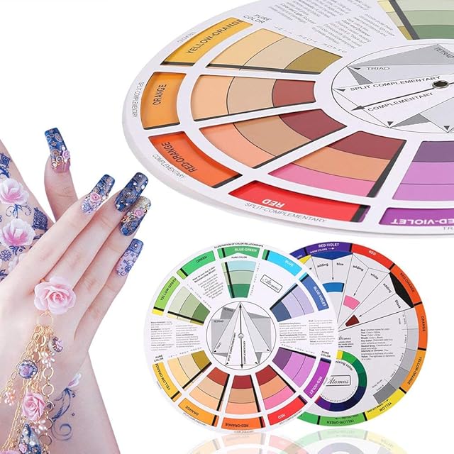 Chromatic Circle Of Colors - Color Wheel, Pocket Guide on Color Mixing, Colour Wheel Paper Card Supplies, 23.5cm
