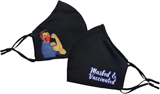 Masked & Vaccinated Vaccine Face Mask Reusable with Filter Slot | Inside Cotton 100% | with Nose Wire