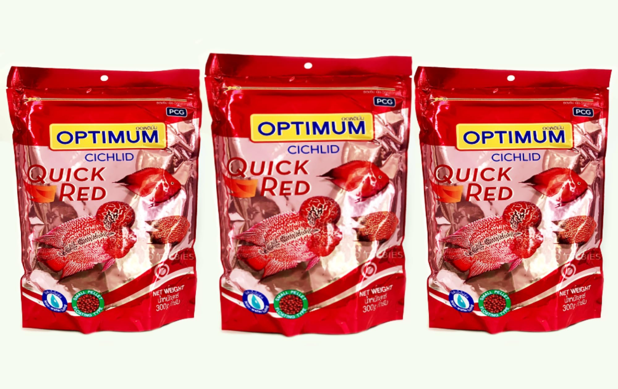 TED TABBIES Optimum Cichlid Red Pellet Fish Food 300Gm(Pack Of 3) Digestible|Growth|Nourishment|For Aqurium Fish - All Life Stages