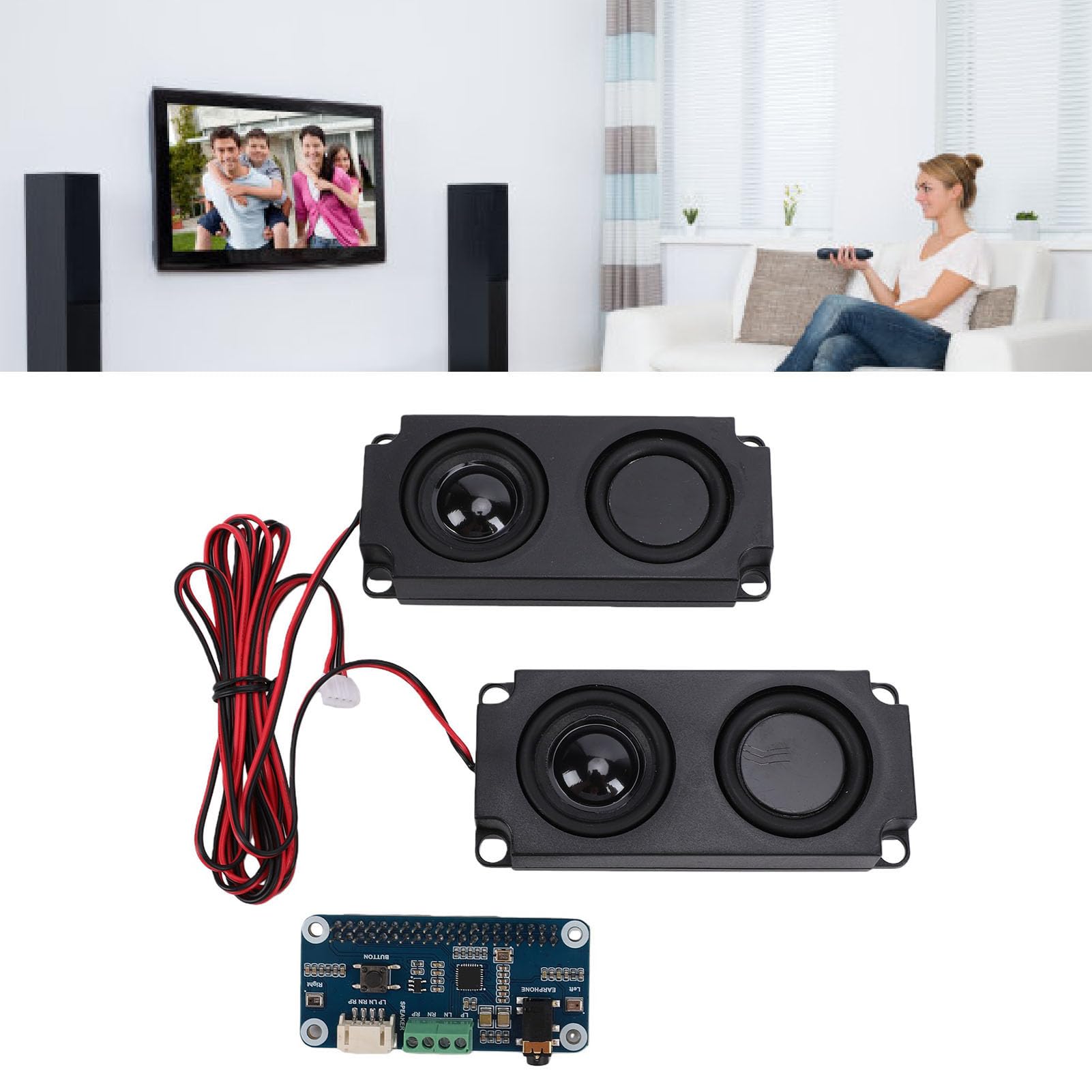 Bewinner Scheda di Espansione Scheda Audio per RasPi 5 4B, Decoder Stereo WM8960