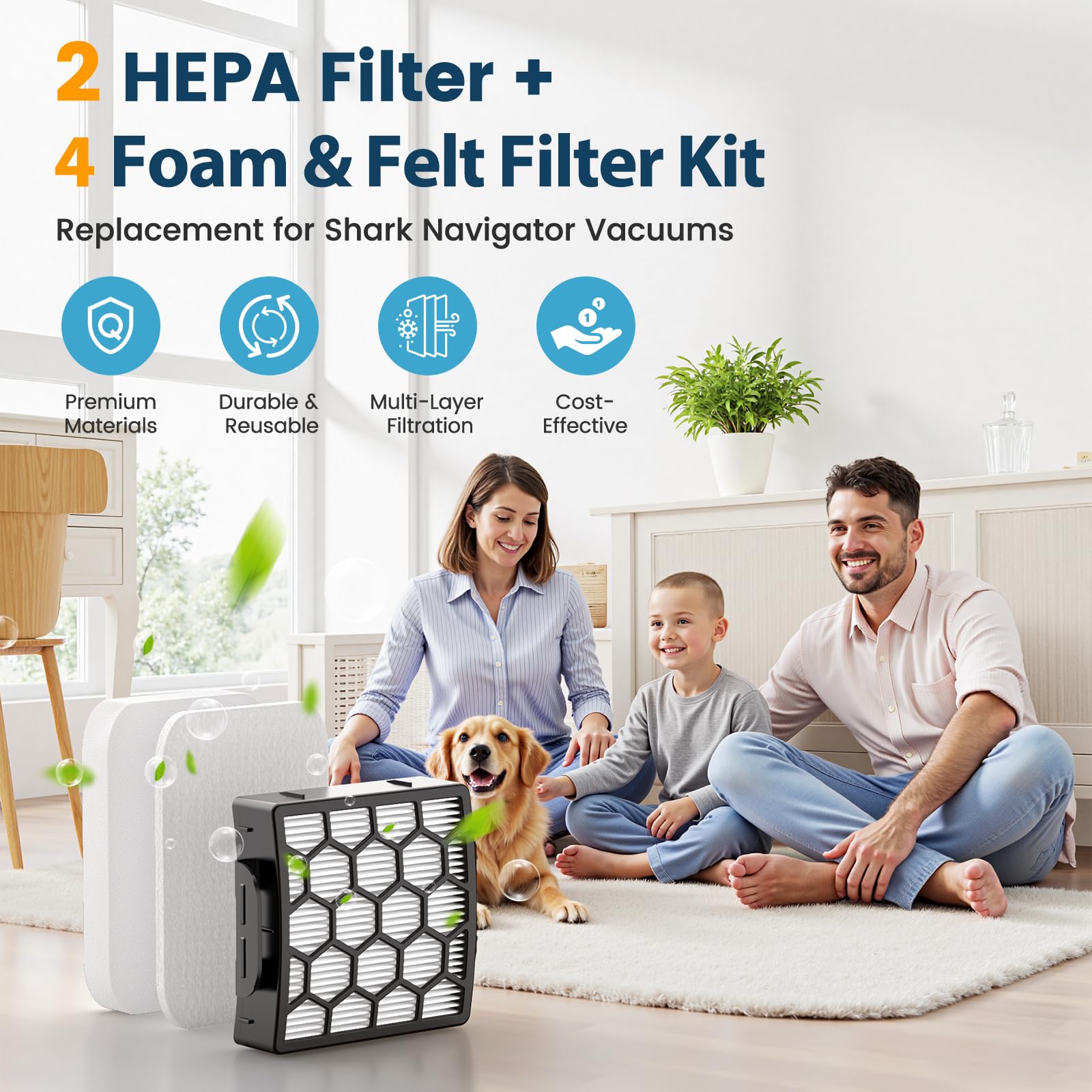 Shark Navigator Filter Replacement - Powerful Suction -7