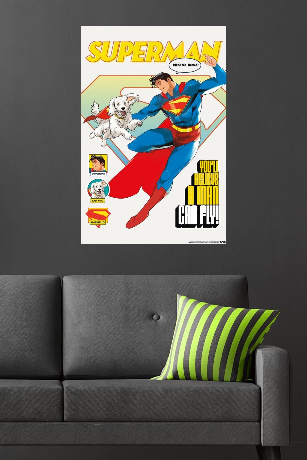 スーパーマン superman 2025 映画　ポスター　両面　us版　額付き スーパーマン superman 2025 映画 ポスター 両面 us版 額付き