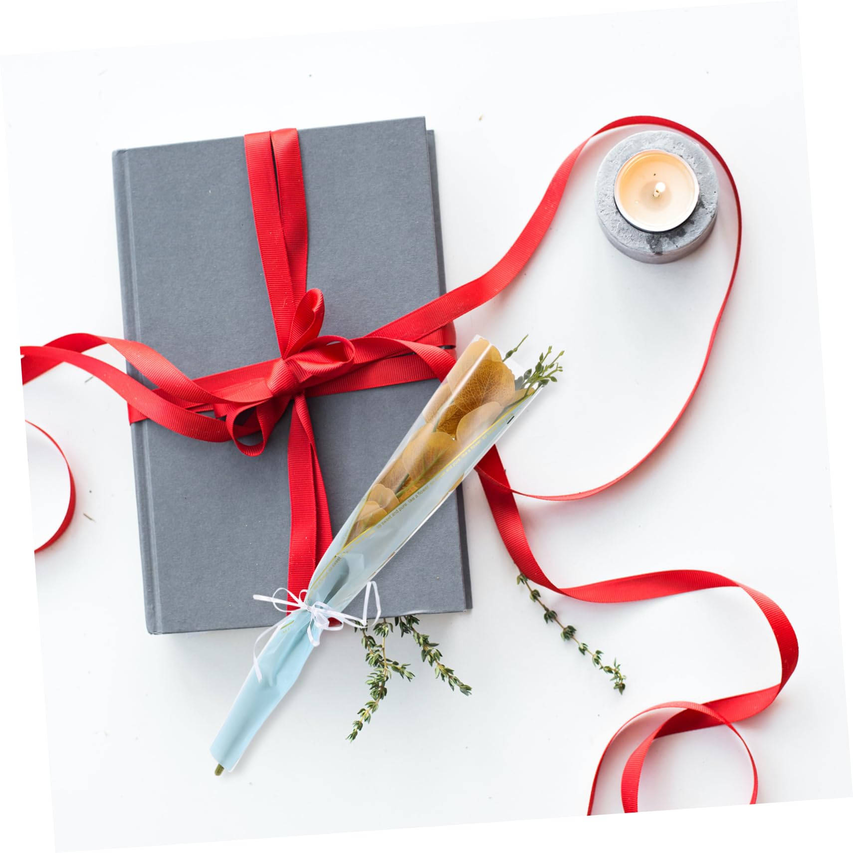 FOMIYES 50pcs Single Rose Sleeve 2 Packs Flower Wrapping Materials Easy to Use for Festivals