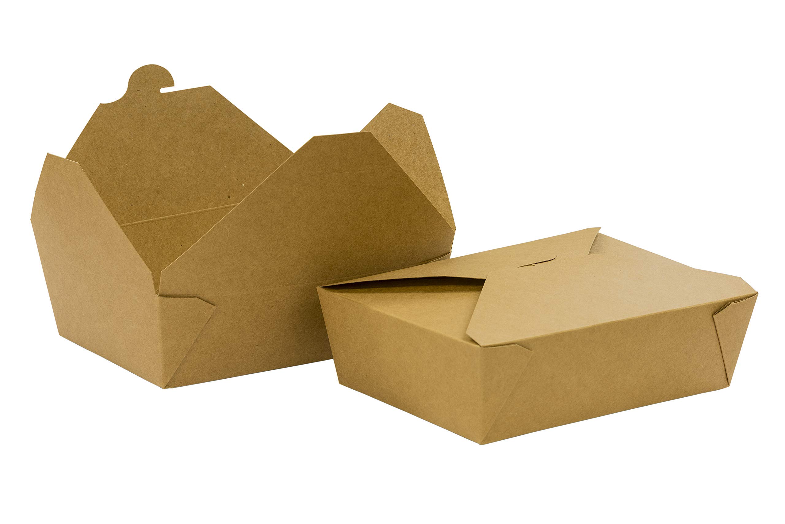 We Can Source It Ltd Brown - No 3 (70Oz) - White Food Box Greaseproof Lunch Noodles Salad Rice Pasta - Fully Compostable, Biodegradable And Eco-Friendly - Takeaway - 45 Boxes