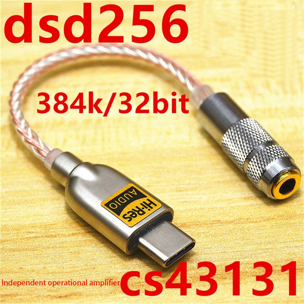 CS43131搭載 USB-C DACアダプター Amazon.co.jp: Ghulumn CS43131 DACケーブルタイプC銅線