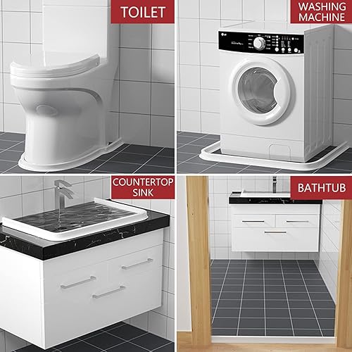 Miniatura 3 de Presa de agua plegable de 67 pulgadas, umbral de ducha, sistema de retención y tapón de agua, mantiene el agua dentro del umbral, separación seca y