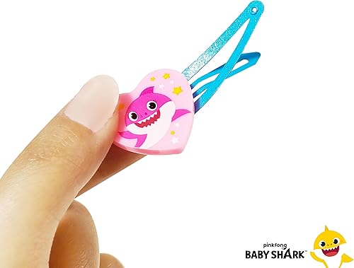 Miniatura 4 de LUV HER Baby Shark Girls BFF - Joyero de juguete de 6 piezas con 2 anillos, 2 pulseras de cuentas y pinzas para el cabello a presión a partir de 3