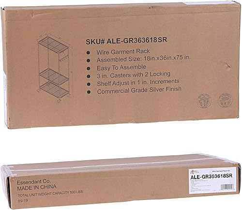 Miniatura 7 de Alera ALEGR363618SR 36 pulgadas de ancho x 18 pulgadas de profundidad x 75 pulgadas de alto 30 estantes de alambre para prendas de vestir - Plata