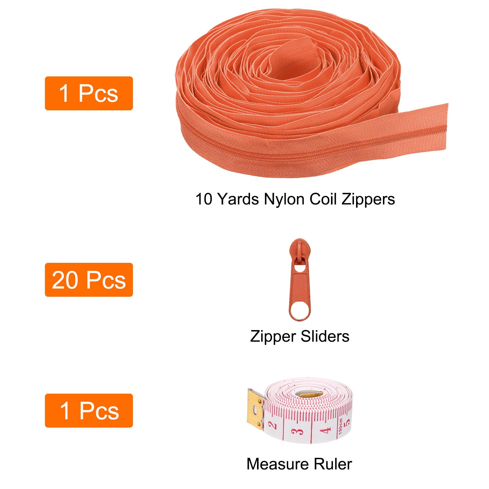 uxcell #3 10 Yards Nylon Coil Zippers - Image 3