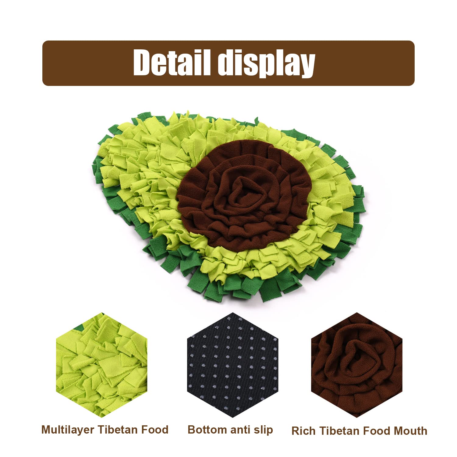 Tappetino Olfattivo Cane Addestramento Mat - Sniffing Tappeto per Cani Dogs Alleviare Lo Stress Dog Feeding Mat, Training Pet Pad Sniffing Tappeto per Cani Dogs Snuffle Stuoia (Grigio)