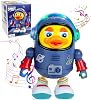 Vibbang Electric Musical Dancing Duck Robot Toy, Wiggling Dancing Space Duck Toys with Music & LED Lights, Baby Musical Toys Ducks, Children Early Educational Sensory Toys, Family Interactive Gift