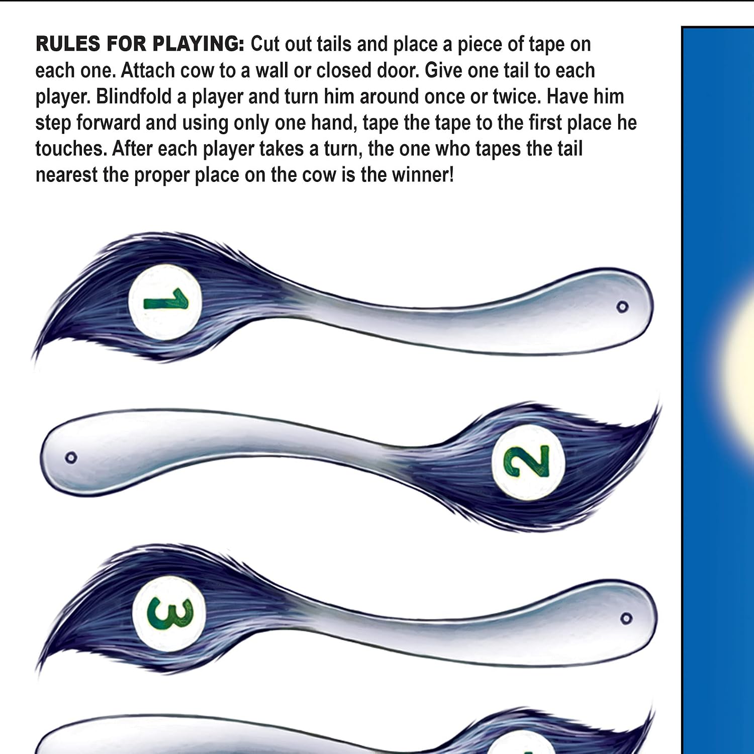 Beistle Pin the Tail on the Cow Game | 14-Pcs Game | 1-Pack