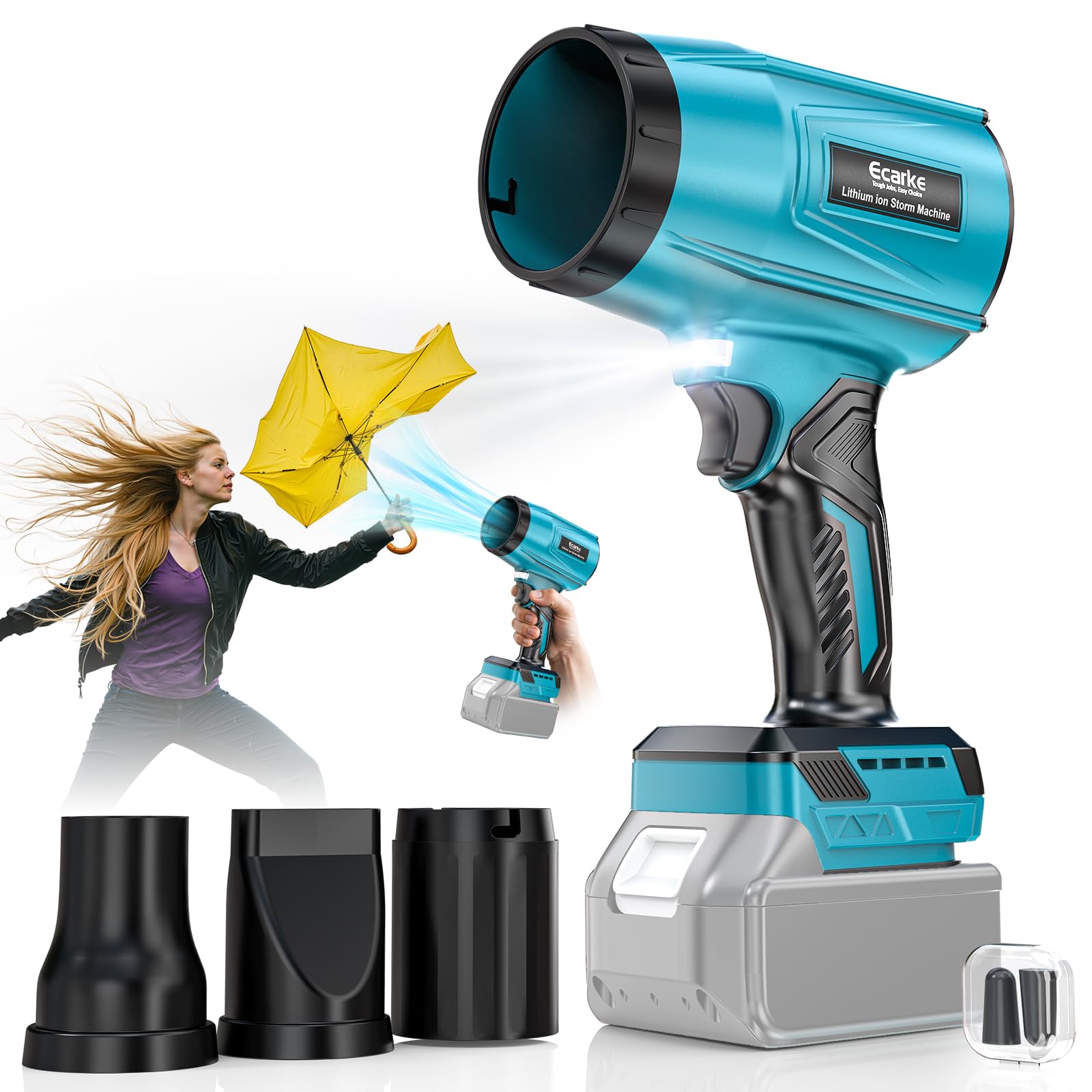 Photo 1 of ***MISSING BATTERY**800,000 RPM Leaf Blower Compatible with Makita18V: Ecarke Cordless Dust Blower, Electric Turbo Jet Blower Handheld Battery Powered with Brushless Motor for Patio Garden Lawn(Tool Only, No Battery)