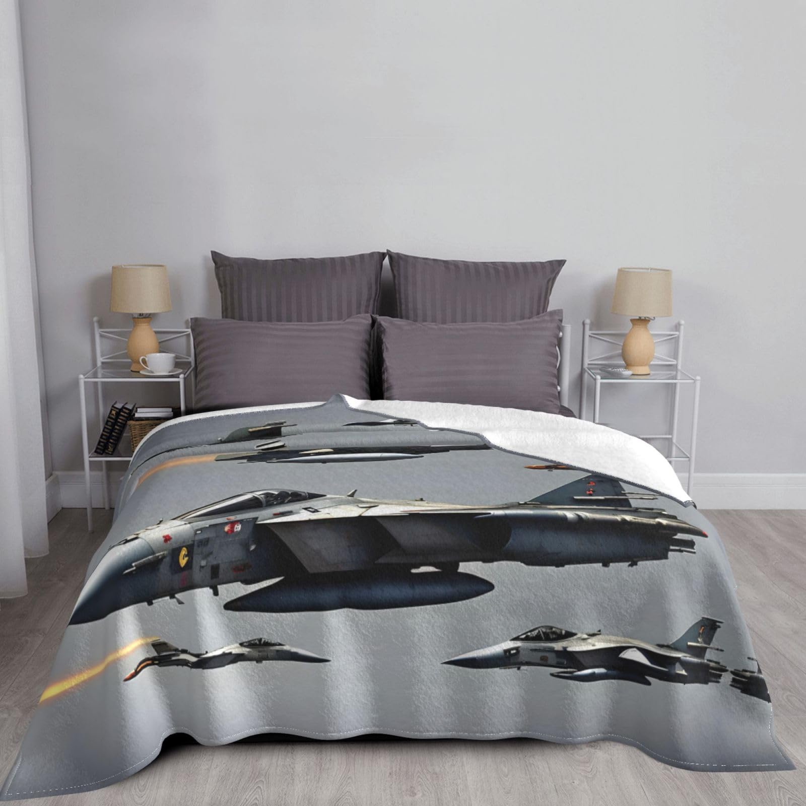 Amazon.com: Aircraft Fighter Jets Print Flannel Blankets Ultra