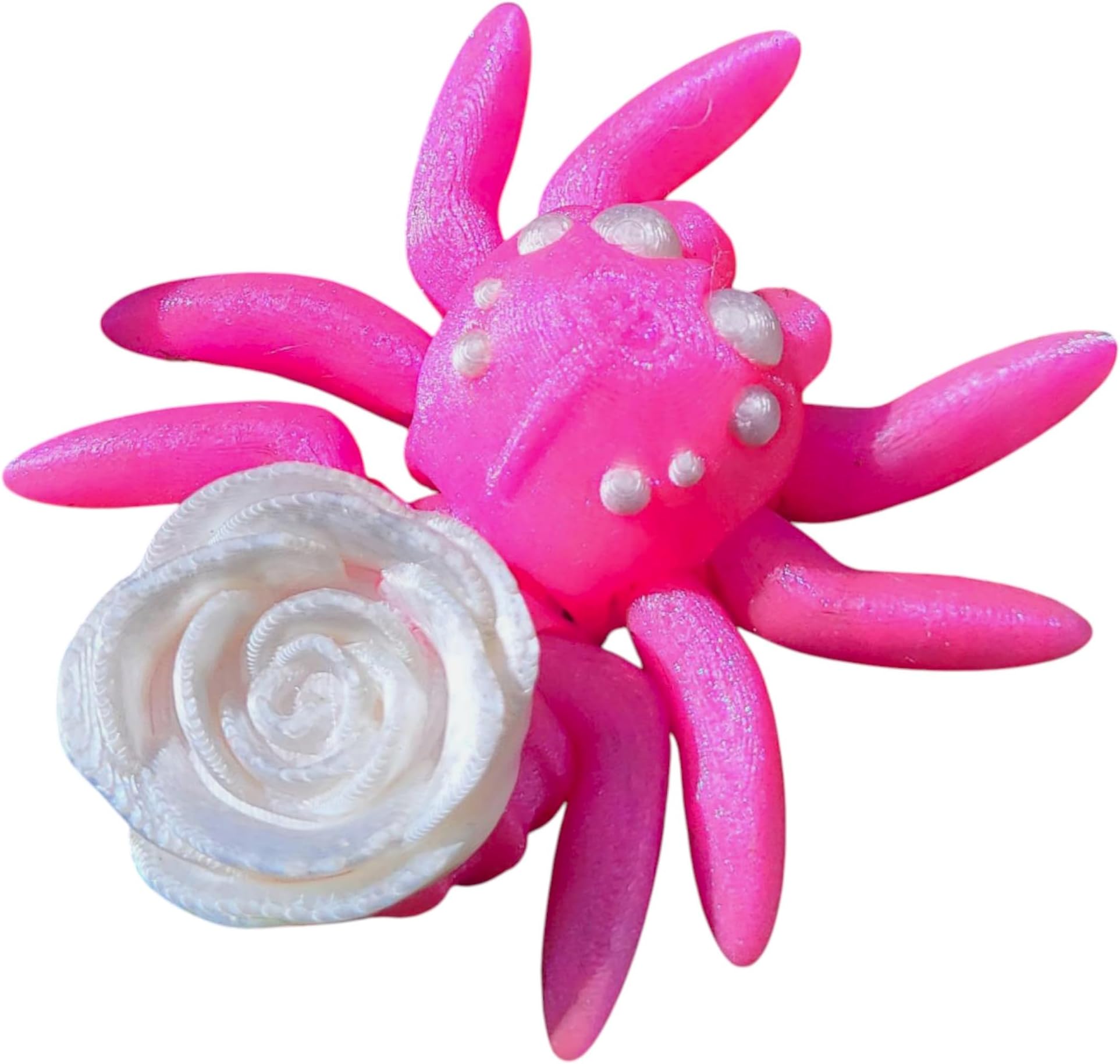 Articulated Rose Spider Collectible Figurines Striking Pink Spider